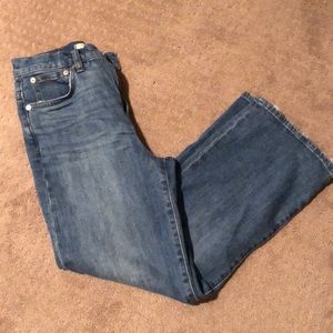 MADEWELL slim wide leg crop jean